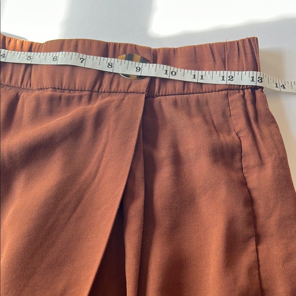Zara Brown Wrap Front Trousers Pants Business Casual Size S EUC - Picture 7 of 11